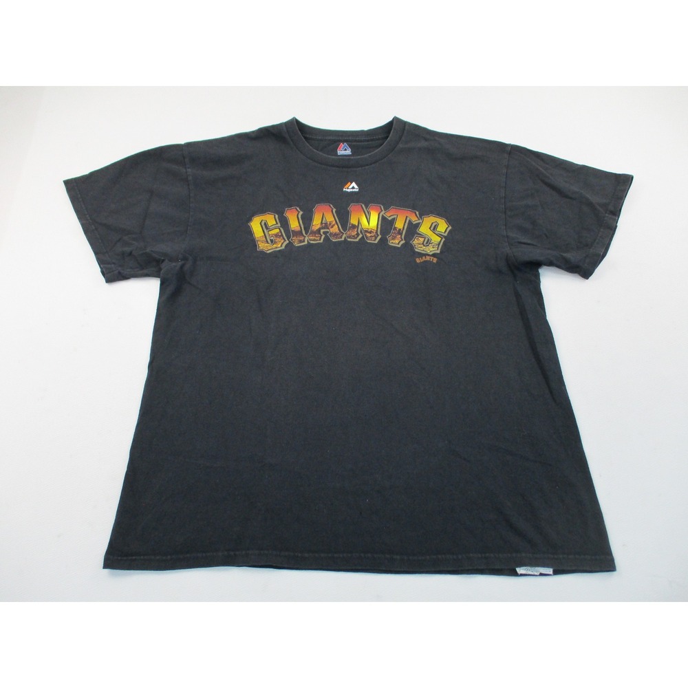 Majestic Shirt Mens XL Black San Francisco Giants Buster Posey MLB Baseball